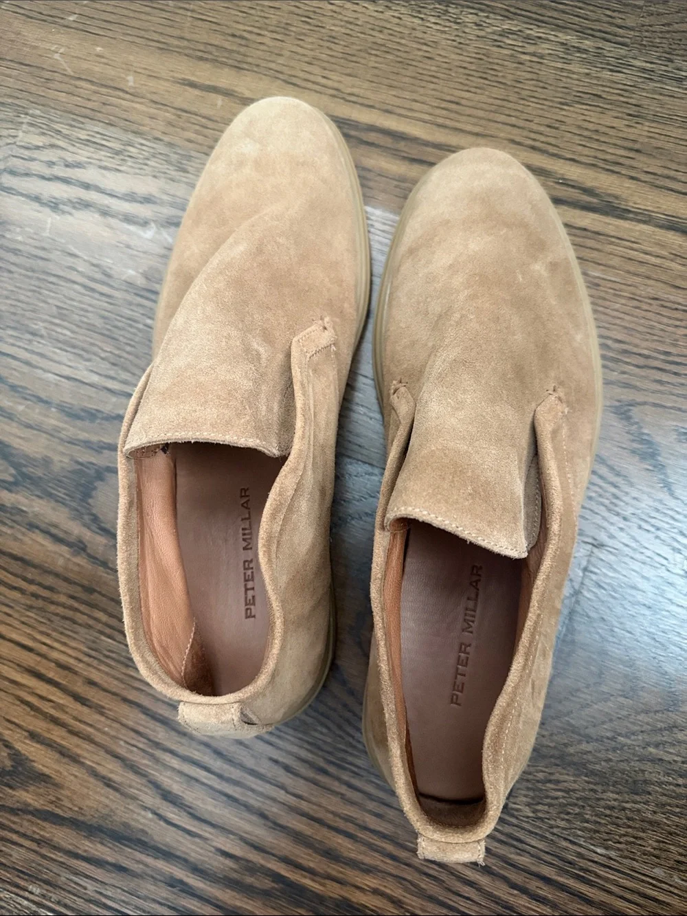 Peter Millar Excusrionist Slip-On Suede Casual Shoes - Tan